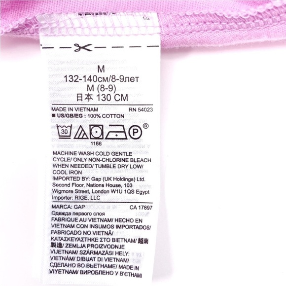 Gap Kids Girl’s Pink Racerback Cotton Tank Top Size Medium 8 Embroidered New NWT - Picture 4 of 7
